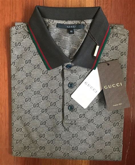 gucci dress shirt mens brown|gucci men's casual shirts.